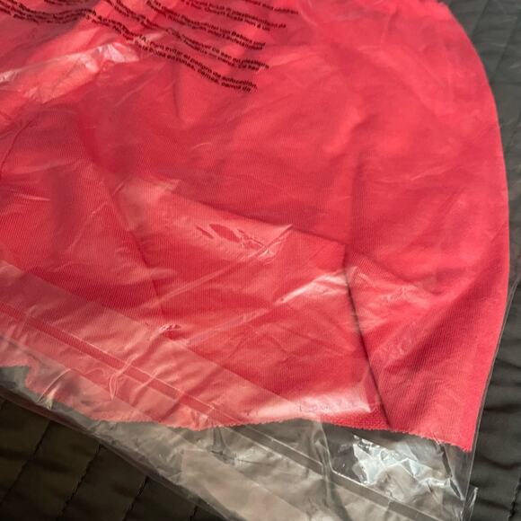 BLANK NYC Sweat Shorts Women’s M Coral Pink Cut-Off Drawstring Take Me There NWT - Picture 7 of 13